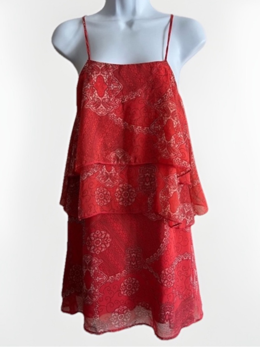 Dee Elle Paisley Print Layered Dress